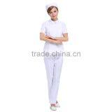 Facotry Custom Hospital Female Design Nurse White Uniform thumbnail-2