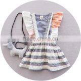 High Quality Baby Girl Baby Clothes Set Fly Sleeve Tee Shirt and Overalls Skirt Two Piece thumbnail-2