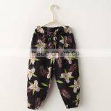 Wholesale 100% Cotton Big Flower Cool Anti-mosquito Pants for Baby Girl Icing Pants thumbnail-2