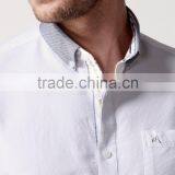 New Design Contrast Fabric Made to Measure Cotton Slim Men Shirt BSZ0080 thumbnail-3