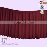 17' Burgundy Polyester Table Skirts