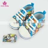 Fashion Rugby Pattern High Quality Newborn Crib Shoes Baby Shoes Matching Pacifier Clip thumbnail-5