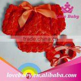 Wholesale Rosette Ruffle Panties Baby Panties Bloomer With Shoes Sets thumbnail-2
