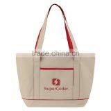 Boat Accent Tote Bag - Features a Full Top Zipper Closure, Front Open Pocket and Comes With Your Logo. thumbnail-5