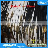 Gold/Silver 23mm Shoelaces Laces Cylindrical Aglets For Mids & Lows Trainers - Metal Aglets Shoe Laces Tips Replacement thumbnail-6