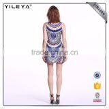 Oem & Odm Short Printed Bohemian Style Woman Dress thumbnail-6