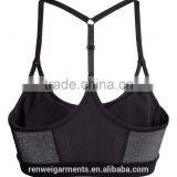 Custom Breathable Blank Black Yoga Lingerie Fitness Sport Bra Woman thumbnail-3