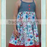 Hot Sale 2017 Summer Latest Long Skirt Design Children's Boutique Clothing Girl Sleeveless Dress thumbnail-1