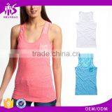 2017 Shandao New Sample Daily Wear Summer Casual Sleeveless Round Neck Slim Pocket With Lace Pink Cotton Women Tank Top thumbnail-1