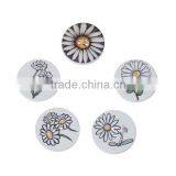 Wood Sewing Buttons Scrapbooking 2 Holes Round At Random Flower Pattern 20mm Dia thumbnail-1