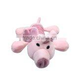 Plush Giggle Ball Training Chew Sound Activity Squeaky Toy Pig Animal Pink thumbnail-2