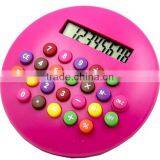 Mini Cute M&M Calculator Hamburge Round Cute Customized Logo Color Calculator thumbnail-2