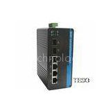 10 / 100 / 1000M Optical Ethernet Switch 4 Port With Dual Power , EN55022