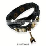 Personalized Monogrammed Oval Engravable Leather Cuffs thumbnail-1