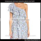 2017 Women Summer Prom Dress Chiffon Ruffle Design off Shoulder Dress thumbnail-1