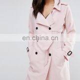 Womenv Pink Single Button Ladies Long Dust Coat thumbnail-4