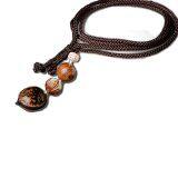 The Long Winter Sweater Chain Necklace Pendant All-match Simple Folk Style Female Ornaments, Linden Wood Pendant thumbnail-4