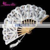 Wholesale 15 cm cheap lace hand fan for wedding decoration