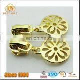 Guangdong Factory Wholesale Custom Garment Accessories Jacket Gold Metal Flower Zippers thumbnail-1