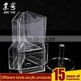 Trade Assurance Clear Rotating Display Leaflet File Document Newspaper Rack Acrylic Brochure Holder thumbnail-2