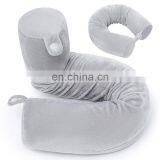 Amazon Hot Sale Long Roundmemory Foam Neck Support Pillow Twist Travel Pillow thumbnail-6