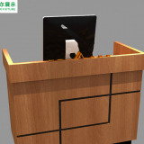 Antique Reception Counter Desk Solid Wood Table Checkout Counter thumbnail-3