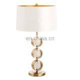 Metal Lamp Base White Fabric Shade Table Lamp Home Decor Led Table Light thumbnail-2