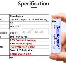 CE Rohs PSE Certified 1.5V 2400mwh AA USB Lithium Ion Li-ion Rechargeable aa Batteries thumbnail-2