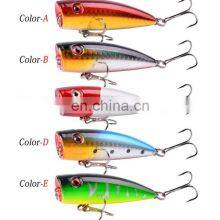 5 Colors 6.5cm, 8g Plastic Bait Fishing Gear Wholesale Topwater Fishing Popper thumbnail-3