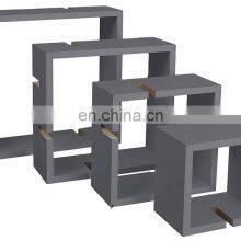 Decorative 4 Cube Intersecting Wall Mounted Floating Shelf White Finish Corner Wall Mount Shelf