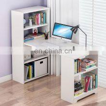 Eco-friendly Adult Modern Office Home Simple Wooden Study Computer Table Writing Office Desk With Book Shelf thumbnail-1