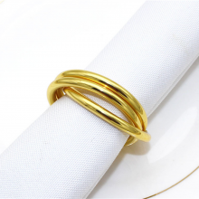 Fast Shipping Gold Silver Colored Napkin Ring For Wedding Table Decoration thumbnail-2