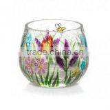 Wildflower Crackle Votive Holder