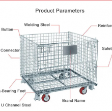 Galvanized Metal Wire Storage Cage Container thumbnail-4