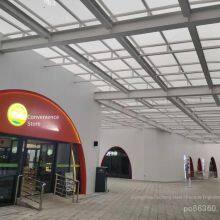 Grid Hot-dip Galvanized Steel Keel Modeling Project, Steel Structure Commercial Square Glass Roof, Aluminum Veneer Curtain Wall, On-site Construction thumbnail-1