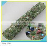 24*40 cm Hotfix Square Glass Rhinestone Mesh Sheet 8*8 mm Black thumbnail-3