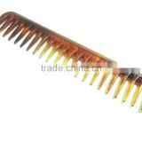 Amber color tortoise shell comb plastic ,wide tooth comb