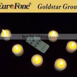 2016 New Arrival Modern Led Rechargeble Candles Yellow Color With Remote