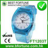 FT1203T Cheap Trendy Translucence Plastic Strap Quartz Movement Analog Watch thumbnail-1