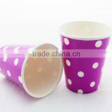 Disposable Red Paper Cups With White Dot 9oz for Party Supplies thumbnail-3