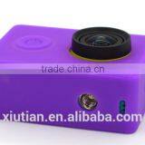 Hot Protective Soft Silicone Case Skin For Xiaomi Yi Action Camera + Lens Cover thumbnail-2