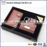 2015 hot new high quality real keychain gift set with business card box