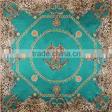 2016 Big Size Silk Square Scarf Women Headscarf Digital Roll Print Silk Satin Scarves Turkish Square Scarf Wholesale thumbnail-3