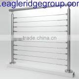 304 Stainless Steel Round Fascia Post Railing Systems With Swageless Terminals thumbnail-2