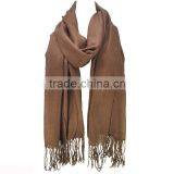 Pink Color Ladies Pashmina Scarf thumbnail-2
