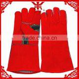 Different Types Cow Leather Red Gauntlet Welding Glove thumbnail-2