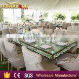 Iron Fram Wedding Table,glass Dining Table for Wedding thumbnail-5