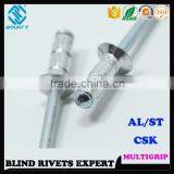 HIGH QUALITY FACTORY OPEN HEAD ALUMINUM CSK MULTI GRIP RIVETS thumbnail-1
