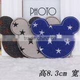 Mouse Shape Embroidered Star Patches For Bags,Custom Patches thumbnail-1