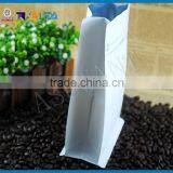 Wholesale Biodegradable Flat Bottom White Kraft Paper Bag Packaging for Coffee Supplier's Choice thumbnail-1